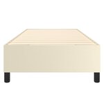 vidaXL Sommier à ressorts de lit Crème 90x200 cm Similicuir