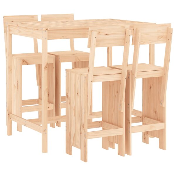 vidaXL Ensemble de bar de jardin 5 Pièces bois de pin massif