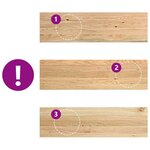 vidaXL Marches d'escalier 2 Pièces non traité 90x30x2cm bois chêne massif