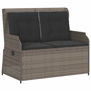 vidaXL Banc de jardin Gris polyrotin