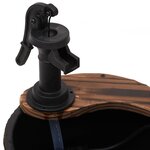 vidaXL Fontaine à eau avec pompe 28x28x34 5 cm Bois de sapin massif