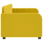 vidaXL Lit de repos sans matelas jaune 80x200 cm velours