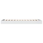 vidaXL Cadre de lit au sol Blanc 80 x 200 cm Bois d'ingénierie