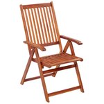 vidaXL Chaises pliables de jardin 4 Pièces Bois d'acacia solide