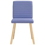 vidaXL Chaises à manger lot de 6 bleu jean tissu