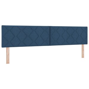 Headboard LED vidaXL design blocs de diamant bleu 200 cm tissu