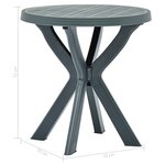 vidaXL Table de bistro Blanc Ø70 cm Plastique