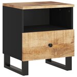 vidaXL Table de chevet Bois de manguier solide et bois d'ingénierie