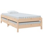 vidaXL Lit empilable sans matelas 75x190 cm bois pin massif