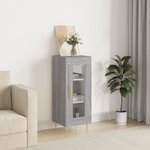 vidaXL Buffet Sonoma gris 34 5x34x90 cm Bois d'ingénierie