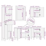 vidaXL Ensemble de mobilier de salle de bain avec tiroir 5 Pièces Marron