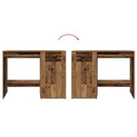 vidaXL Bureau vieux bois 100x49x75 cm bois d'ingénierie