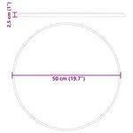 vidaXL Dessus de table Crème Ø50x2 5 cm Marbre