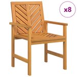 vidaXL Chaise de salle à manger 8 Pièces Naturel 62 5 x 59 x 89 cm