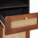 vidaXL Buffet avec tiroir avec étagère Marron 38 x 33.5 x 160 cm