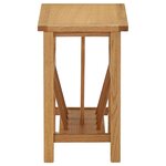 vidaXL Table à revues 45x27x42 cm Bois de chêne solide