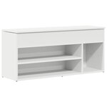 vidaXL Banc à chaussures blanc 102x30 5x45 cm bois d'ingénierie