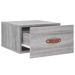 vidaXL Tables de chevet murales 2 Pièces sonoma gris 35x35x20 cm
