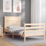 vidaXL Cadre de lit sans matelas bois massif