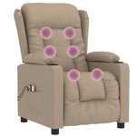 vidaXL Fauteuil de massage électrique Cappuccino Similicuir