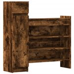 vidaXL Armoire à chaussures chêne fumé bois d'ingénierie