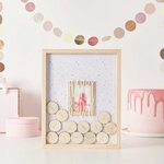 Livre d'or cadre bois naturel - 24 x 30 cm