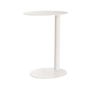 Table d'appoint Easydesk métal, diamètre 40 cm - Blanc