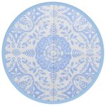 vidaXL Tapis d'extérieur ARAKIL bleu azuré Ø120 cm PP