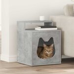vidaXL Maison pour chat Béton 42 5 x 40 x 53 5 cm Bois d'ingénierie