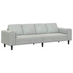 vidaXL Canapé de salon Gris clair 250 x 77 x 76 cm