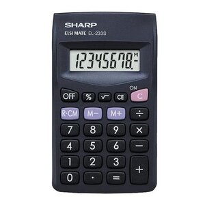Calculatrice de poche EL 233S 60x103 mm Gris SHARP