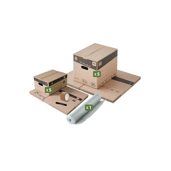 Pack and Move - Kit déménagement livres + marqueur + 1 adhésif offert
