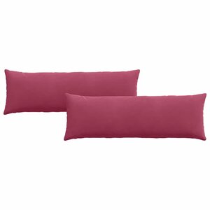 vidaXL Coussins de canapé 2 Pièces Bordeaux 120 x 40 cm