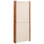 vidaXL Cloison de séparation 5 panneaux Blanc crème 350x180 cm