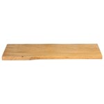 vidaXL Dessus de table 80x40x3 8 cm bord vivant bois massif manguier
