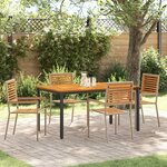 vidaXL Ensemble de salle à manger pour jardin 4 Pièces Beige