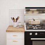 vidaXL Plan de travail de cuisine bois de chêne massif rectangulaire