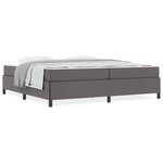 vidaXL Cadre de lit avec matelas Gris 200 x 200 cm Faux cuir