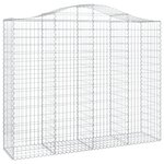vidaXL Paniers à gabions arqués 30 Pièces 200x50x160/180 cm Fer galvanisé