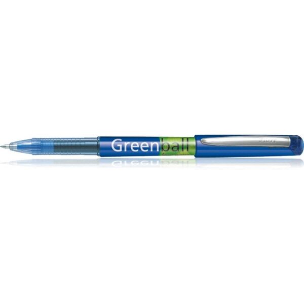 Stylo Roller Encre liquide GREENBALL 7 pointe Moyenne Bleu x 10 PILOT
