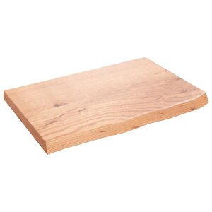 vidaXL Étagère murale marron clair bois chêne massif traité