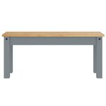 vidaXL Ensemble à manger Panama 4 Pièces gris bois de pin massif