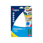 Etiquettes blanches 16 feuilles A5 105x148 mm 32 pièces