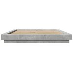 vidaXL Cadre de lit gris béton 150x200 cm bois d'ingénierie