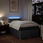 vidaXL Sommier à lattes de lit avec matelas gris foncé 120x190cm tissu