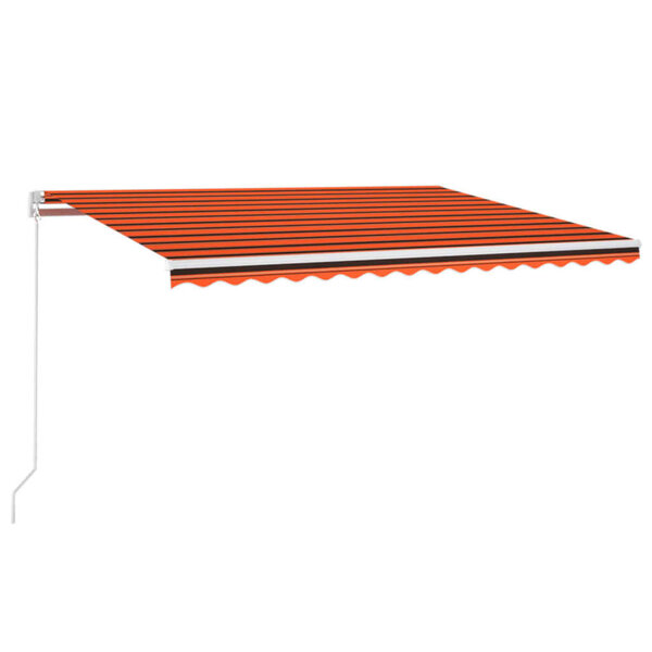 vidaXL Auvent rétractable automatique 450x300 cm Orange et marron