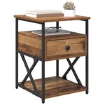 vidaXL Cabinet de chevet Bois ancien 40 x 42 x 55 cm Bois d'ingénierie