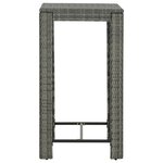 vidaXL Ensemble de bar d'extérieur 5 Pièces coussins Résine tressée Gris