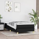 vidaXL Cadre de lit Noir 90x200 cm Tissu