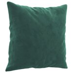 vidaXL Ensemble de canapés 4 Pièces avec coussins vert foncé velours
